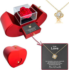 iceevery coffret devant montrant rose et collier, cadeau élégant
