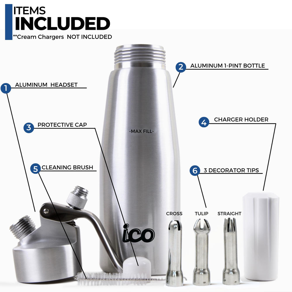 ICO embout en acier inoxydable en gros plan pour décorer avec précision