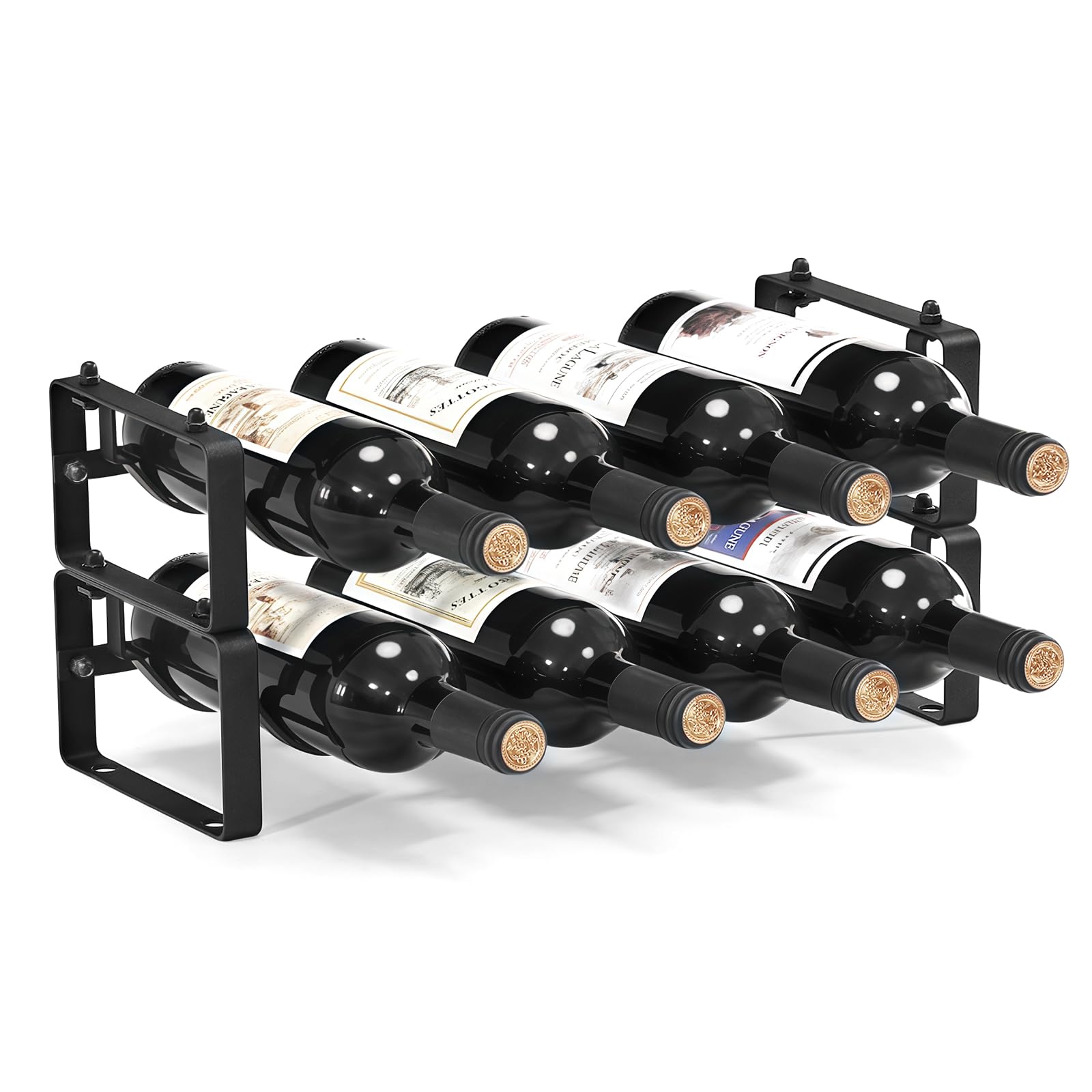 ICOHOT vue avant du range-bouteilles montrant 8 emplacements et gain de place