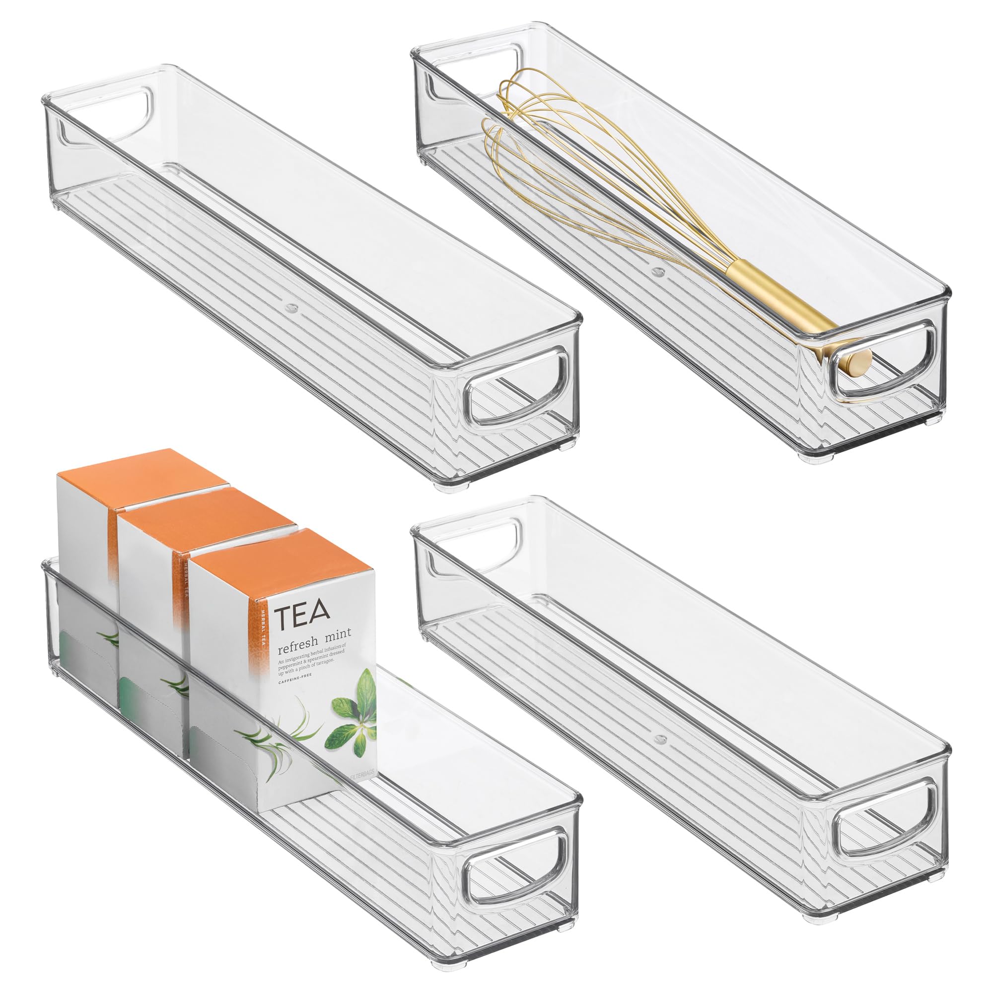 iDesign bac avant packaging montrant design transparent et gain d’espace