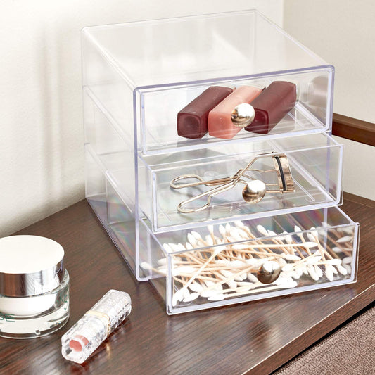 iDesign gros plan tiroir montrant espace pour cosmétiques et bijoux