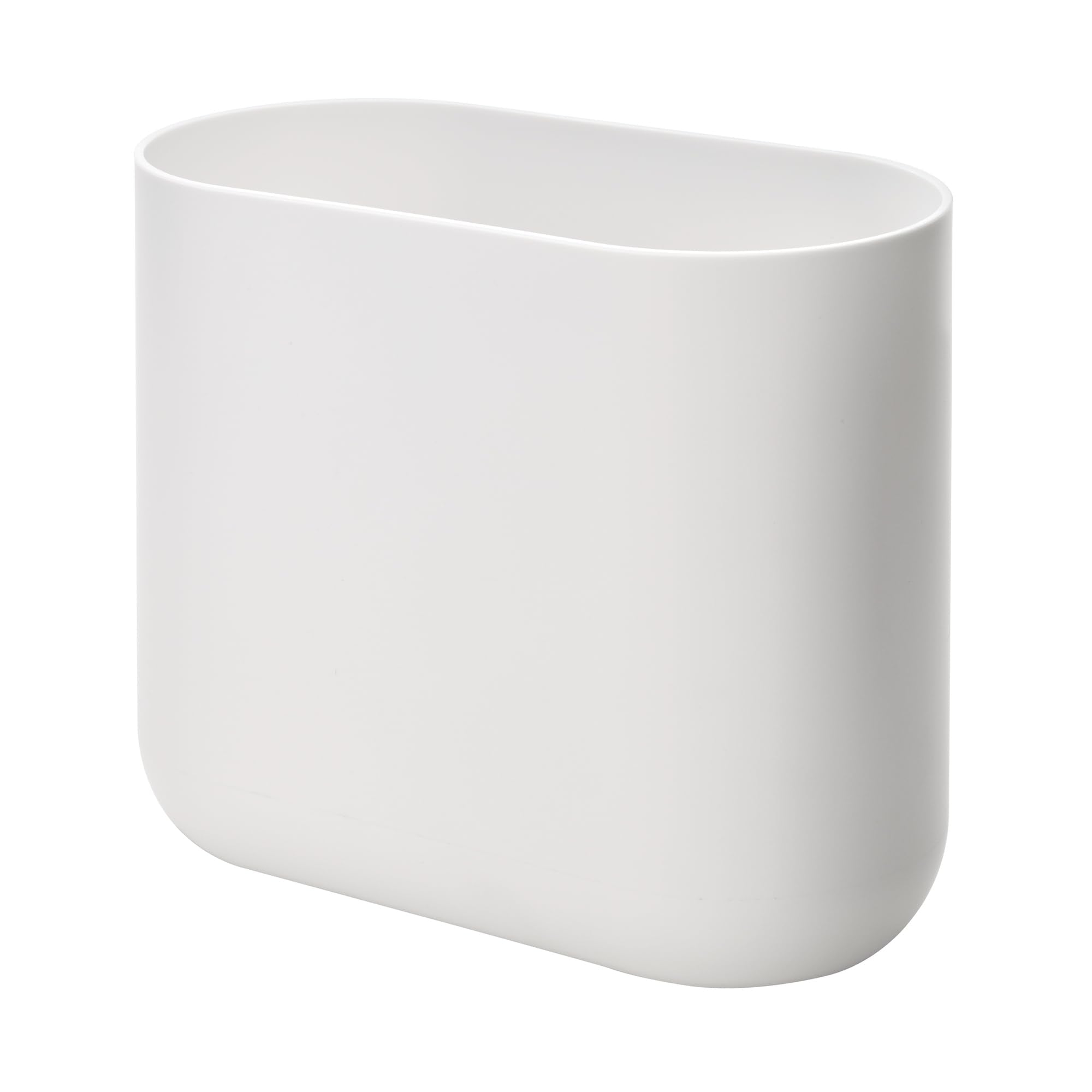 iDesign poubelle Cade intégrée salle de bain moderne, finition blanche élégante