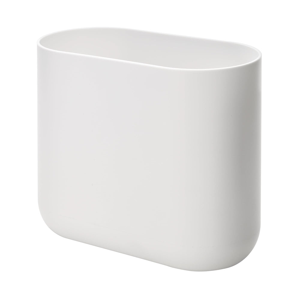 iDesign poubelle Cade intégrée salle de bain moderne, finition blanche élégante