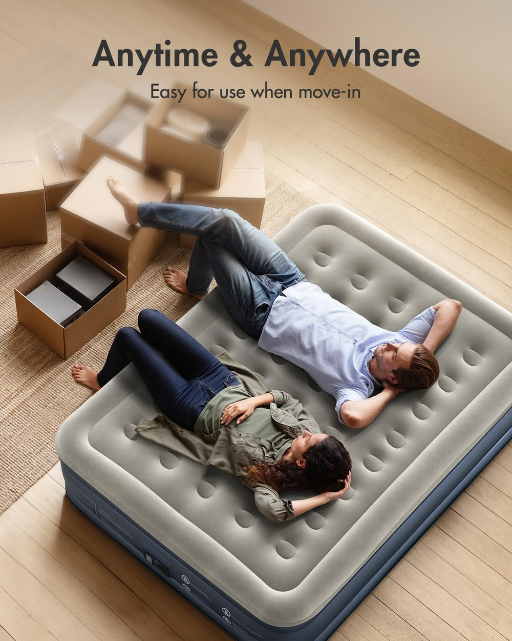 iDOO matelas plié dans sac de transport pour rangement pratique
