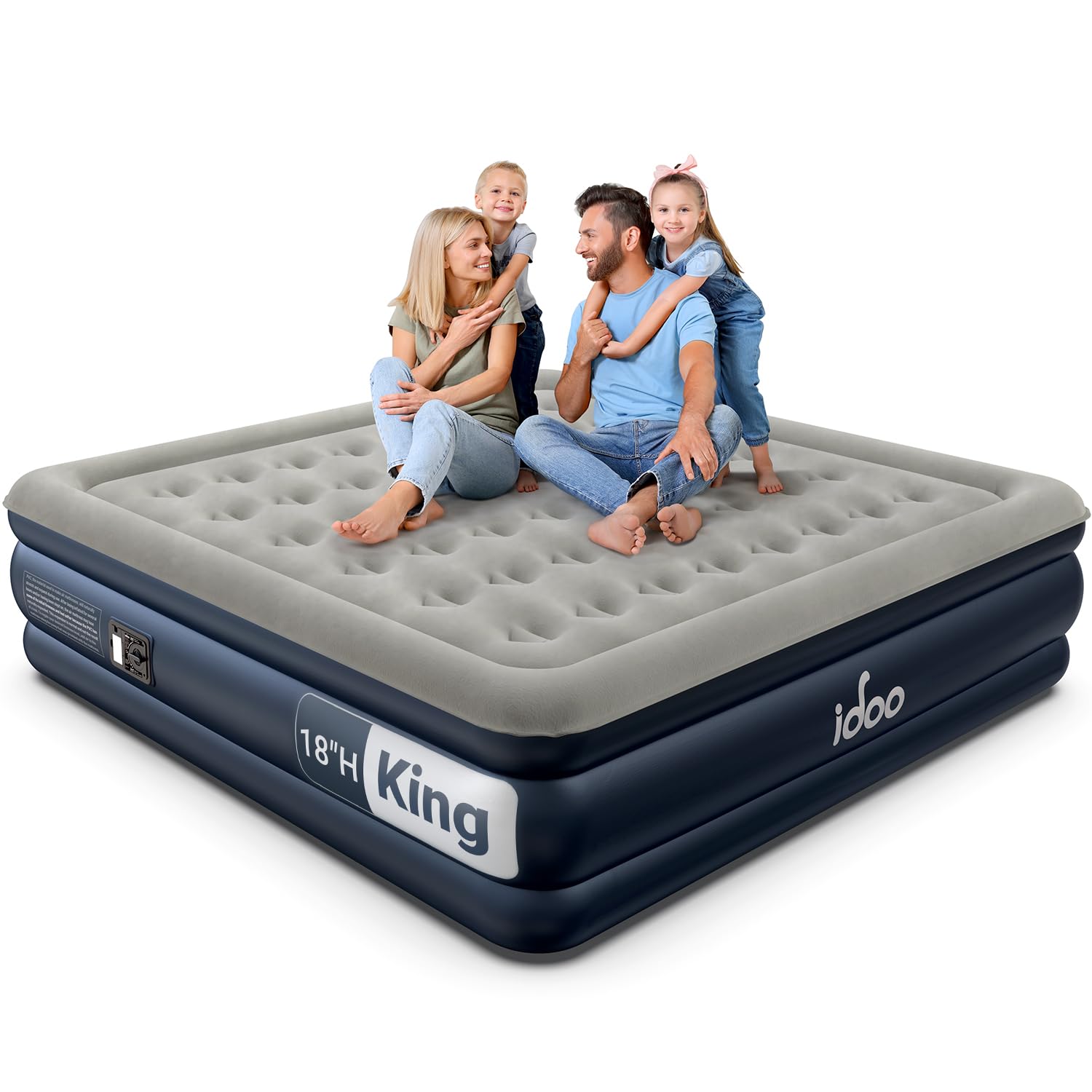 iDOO vue avant du matelas king prêt à l'emploi, confort immédiat