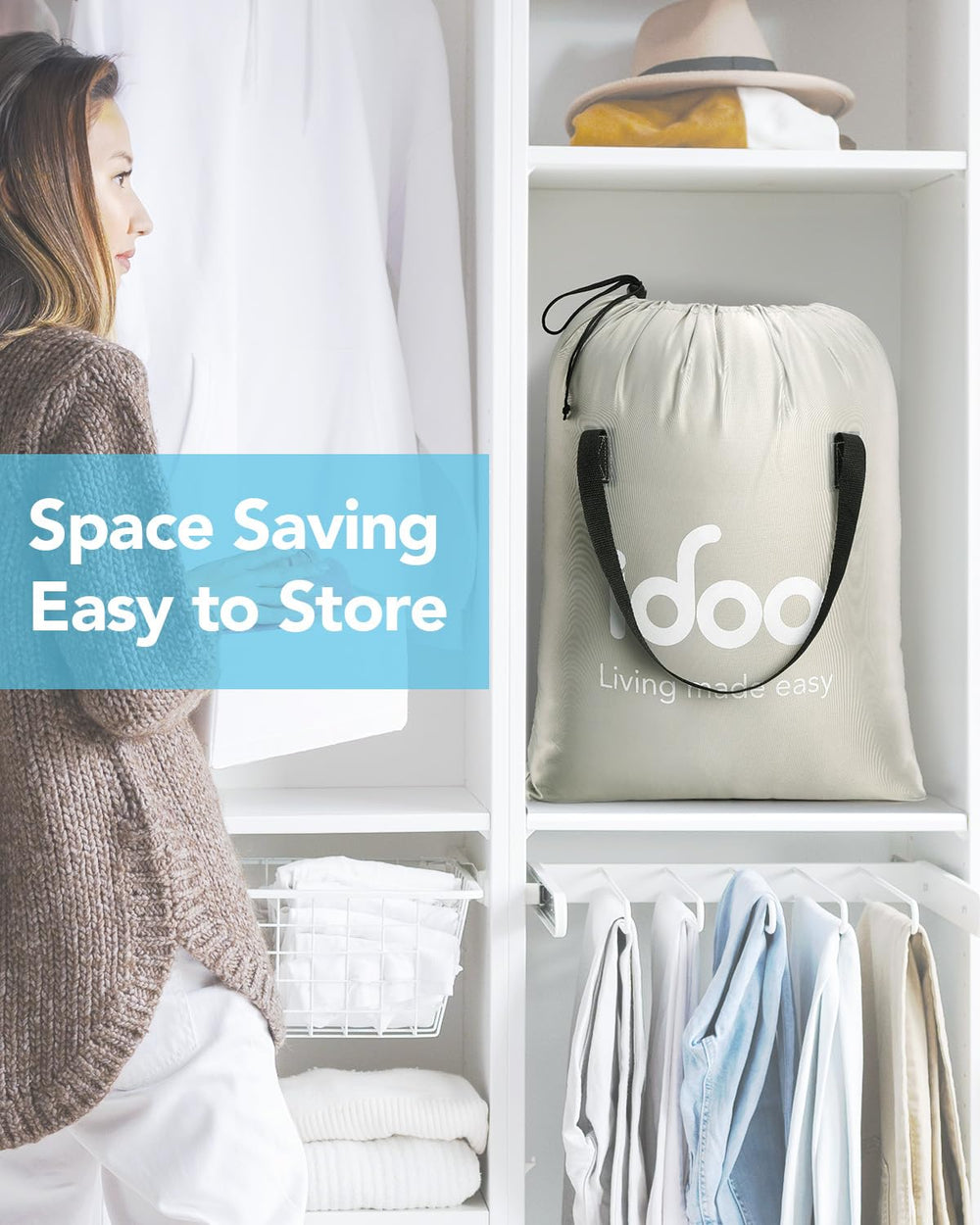 iDOO matelas installé dans une chambre d'amis, solution accueillante