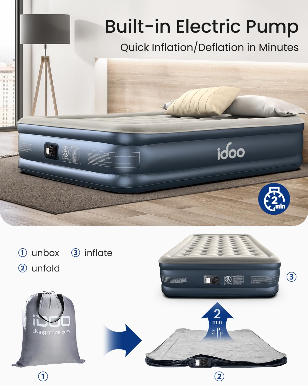 iDOO surface douce en PVC résistante offrant confort prolongé