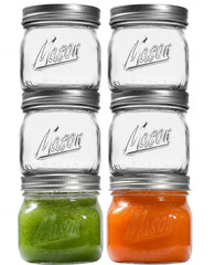 Ieavier bocal Mason face avant montrant bouchon hermétique et design pratique