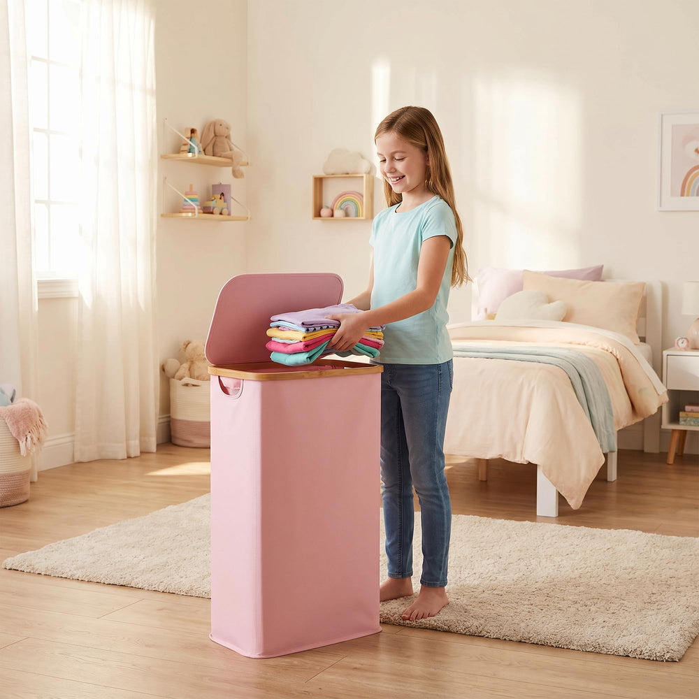 iEGrow panier placé entre laveuse et sèche-linge optimisation espace