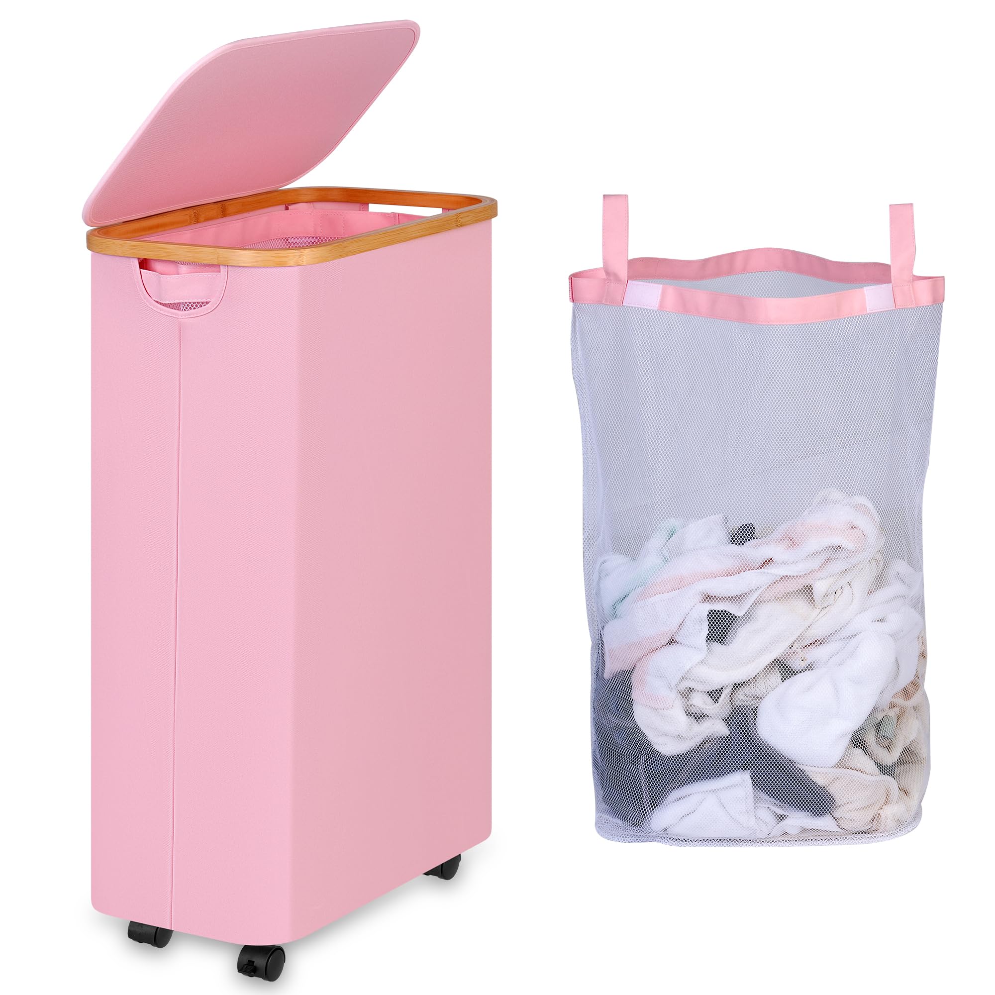 iEGrow panier rose vue de face montrant capacité et couvercle pratique