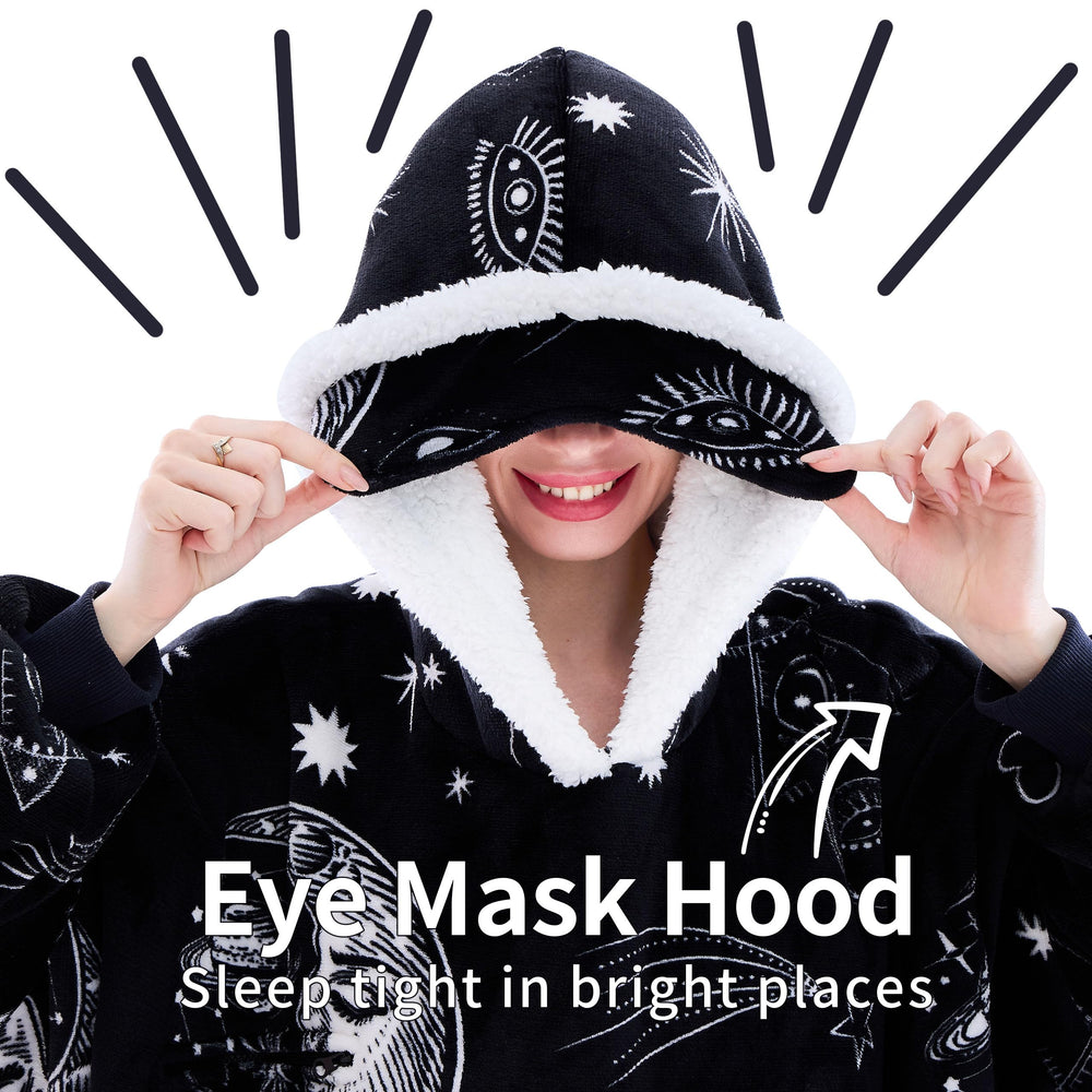 IFNOW capuche avec masque oculaire intégré pour siestes rapides