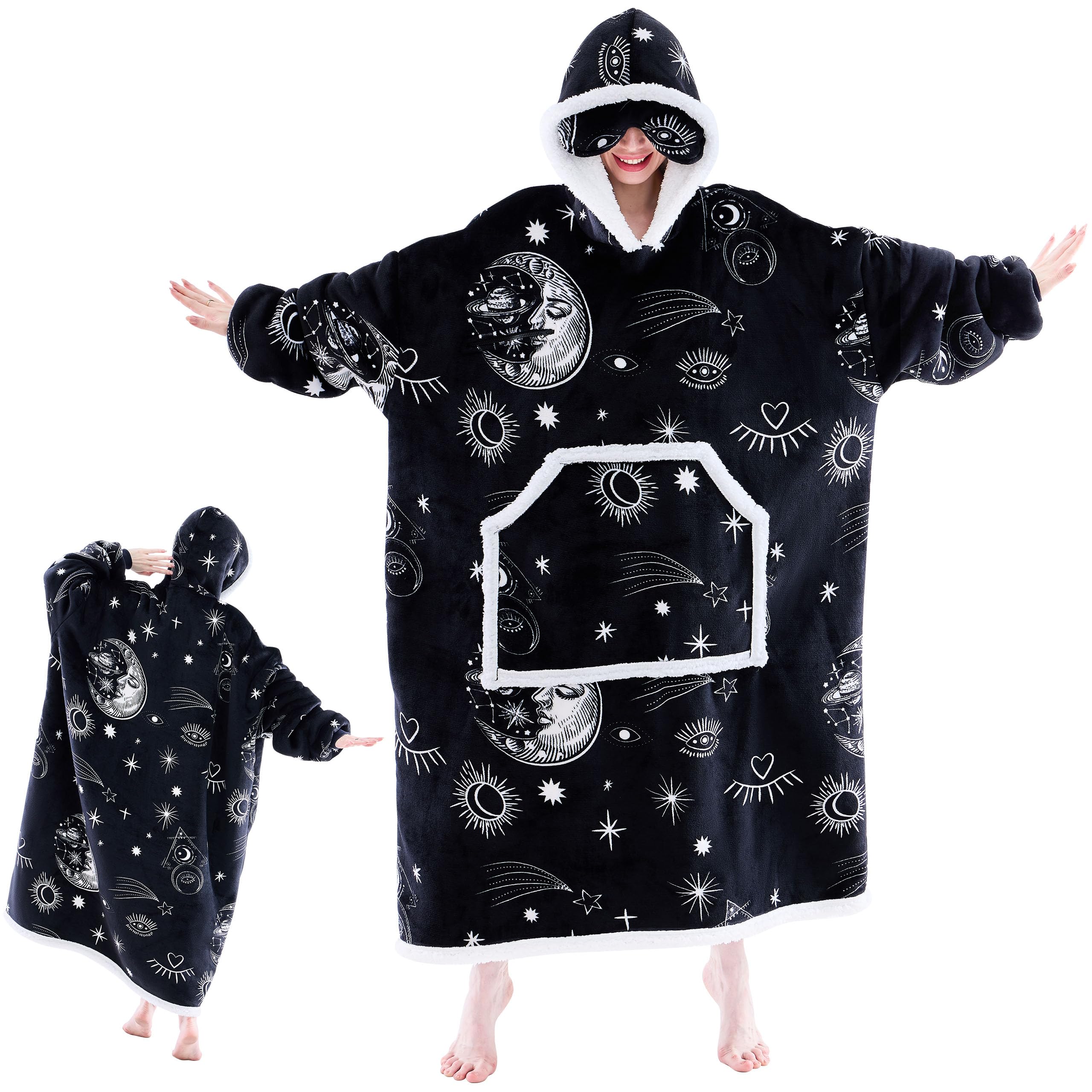IFNOW vue avant du sweat à capuche oversized montrant confort et coupe