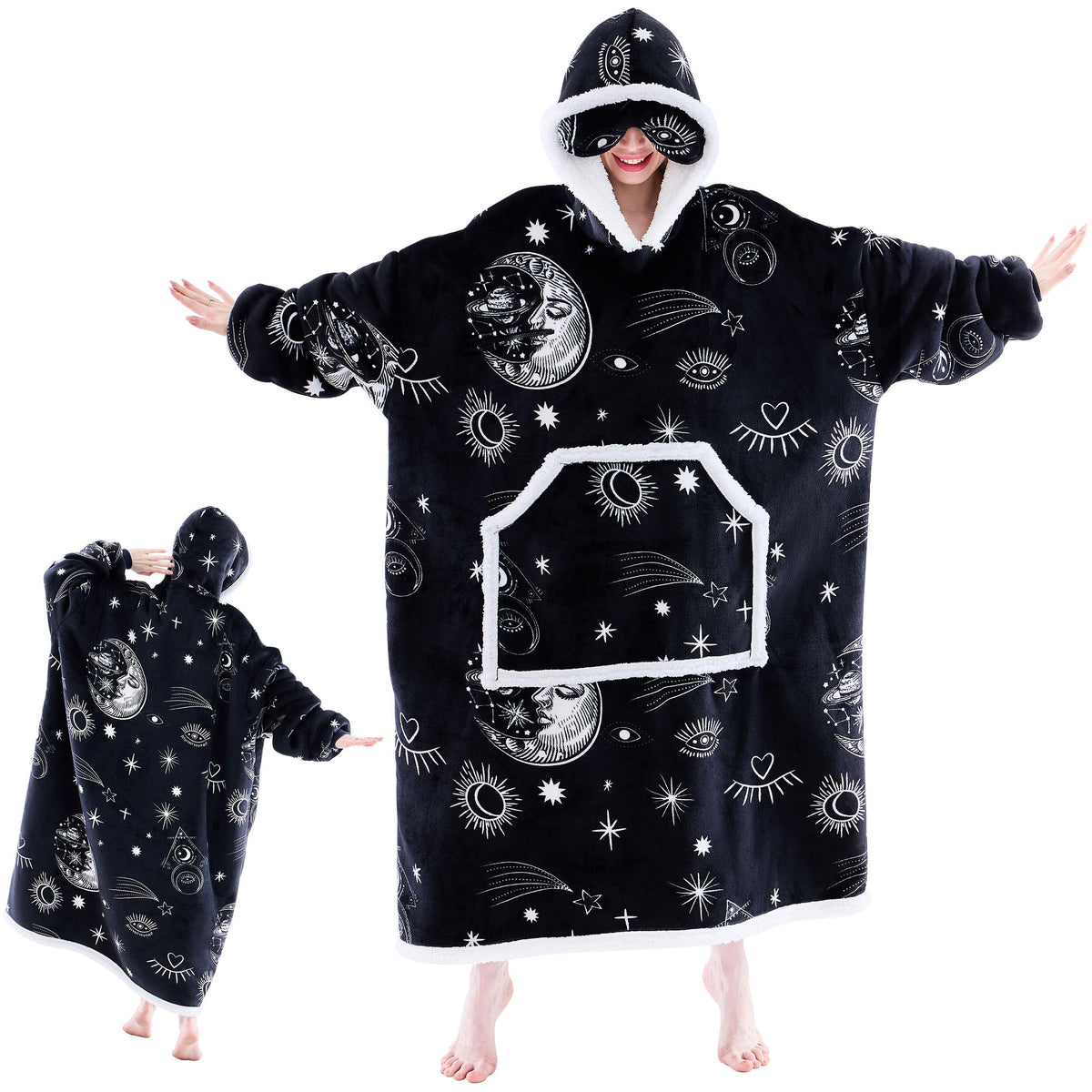 IFNOW vue avant du sweat à capuche oversized montrant confort et coupe