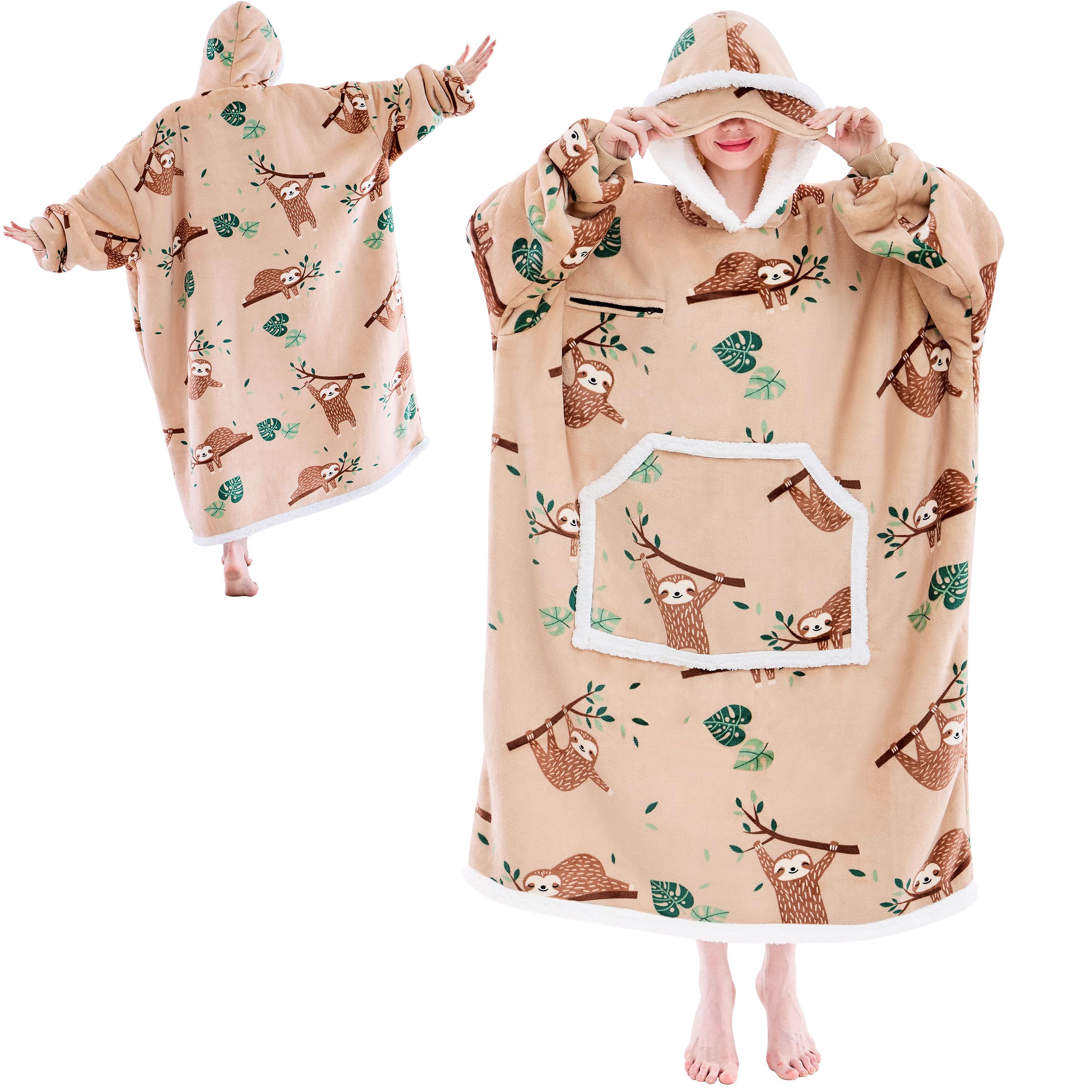 IFNOW vue avant du sweat couverture Sloth, chaleur et style