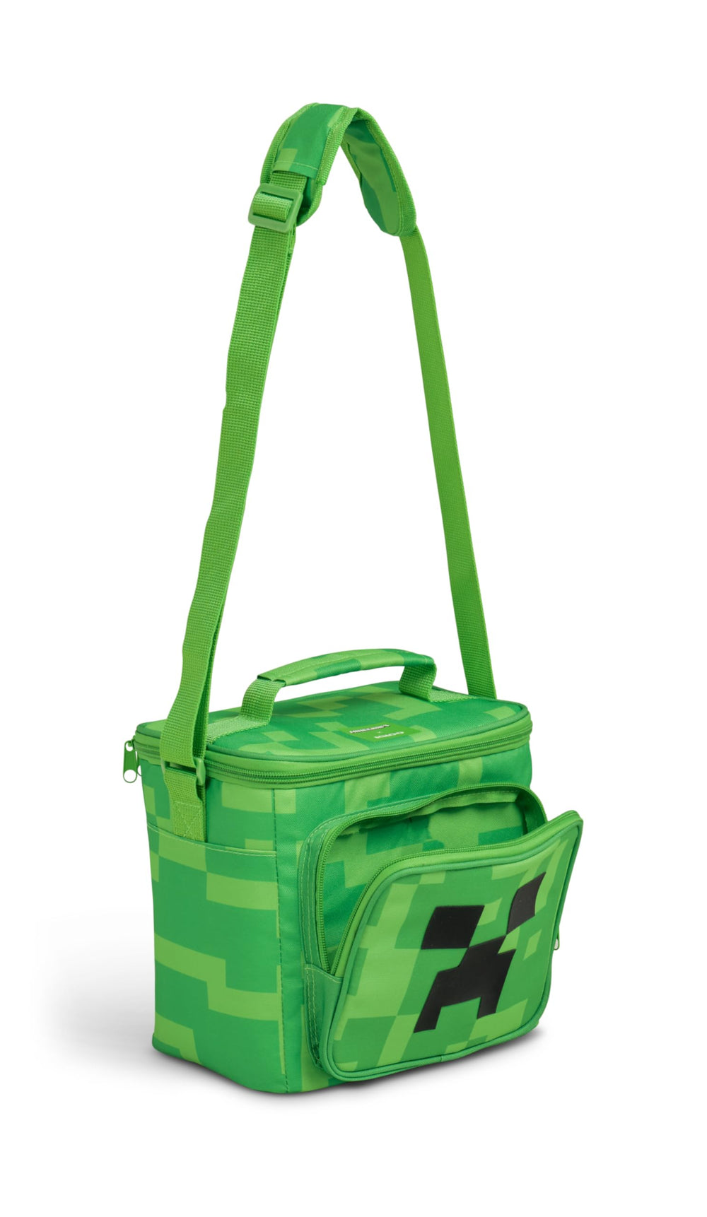enfant portant la lunchbox Igloo Minecraft Creeper idéale pour l’école