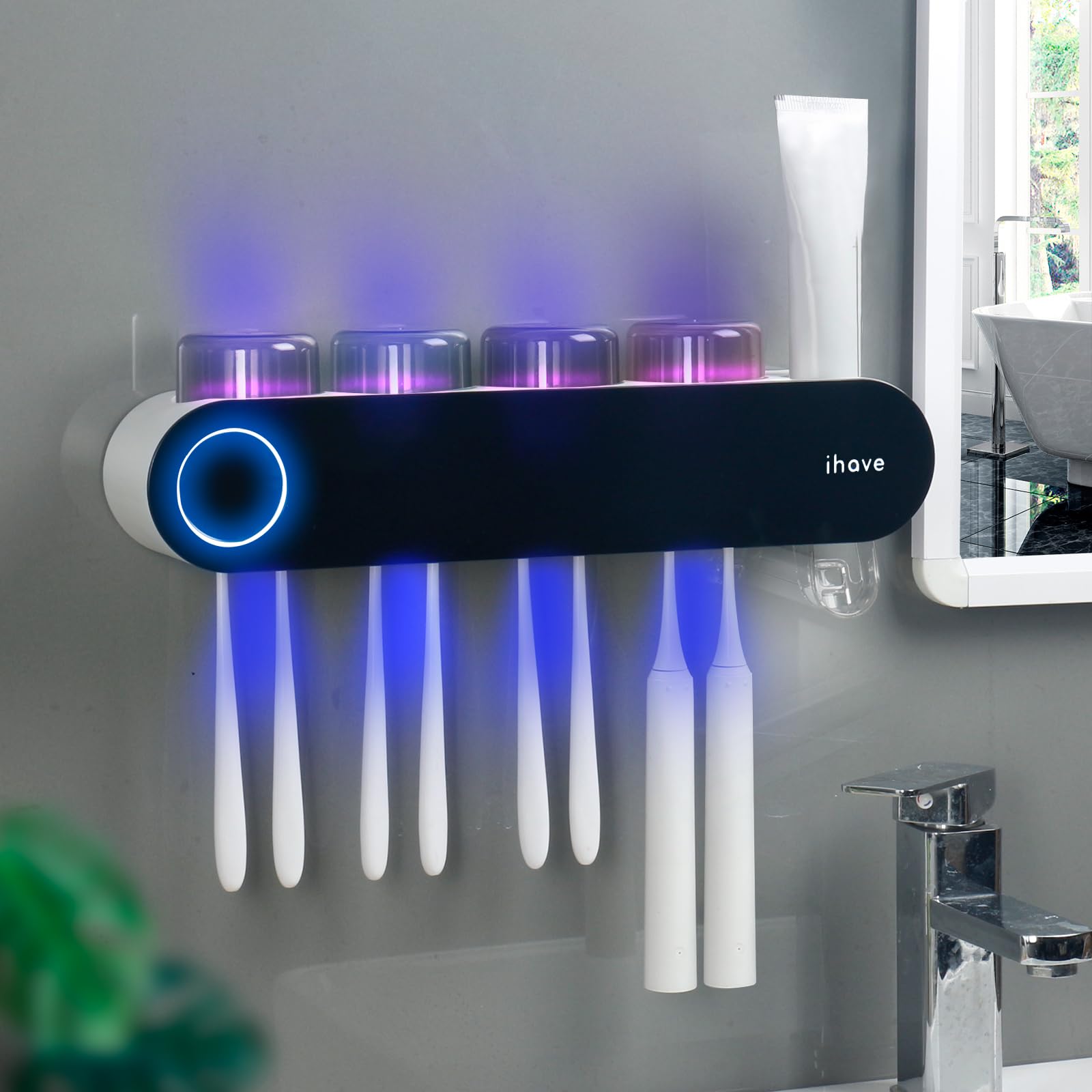 iHave porte-brosses mural avant vue produit et rangement efficace