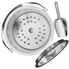 iHoo gros plan sur finition brossée acier inox résistante et facile à nettoyer