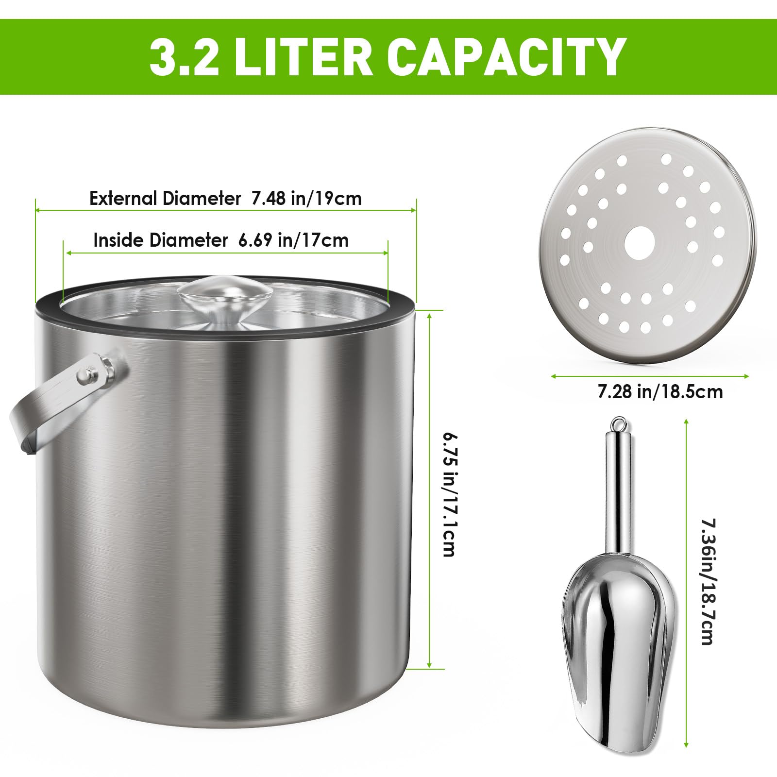 iHoo tamis extractible séparant glaçons et eau pour conservation prolongée
