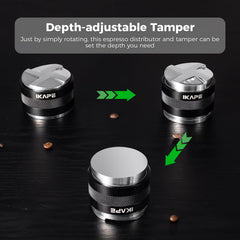 IKAPE face tamper plate offrant compression uniforme du café