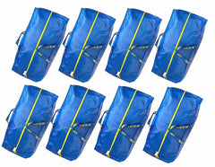 IKEA Frakta sac face avant bleu montrant la capacité et tenue