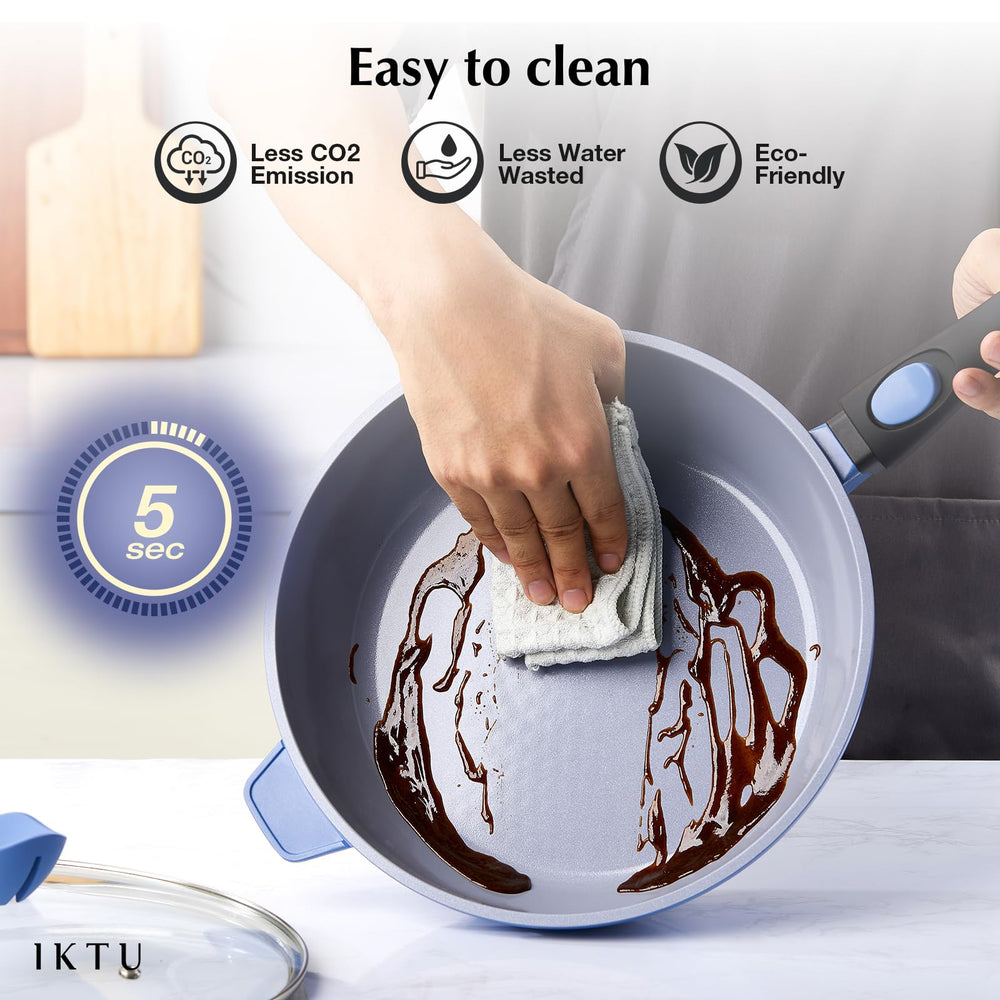 IKTU service à table sans poignée, présentation élégante et pratique