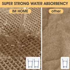 IM HOME gros plan de la texture gaufrée waffle montrant absorption