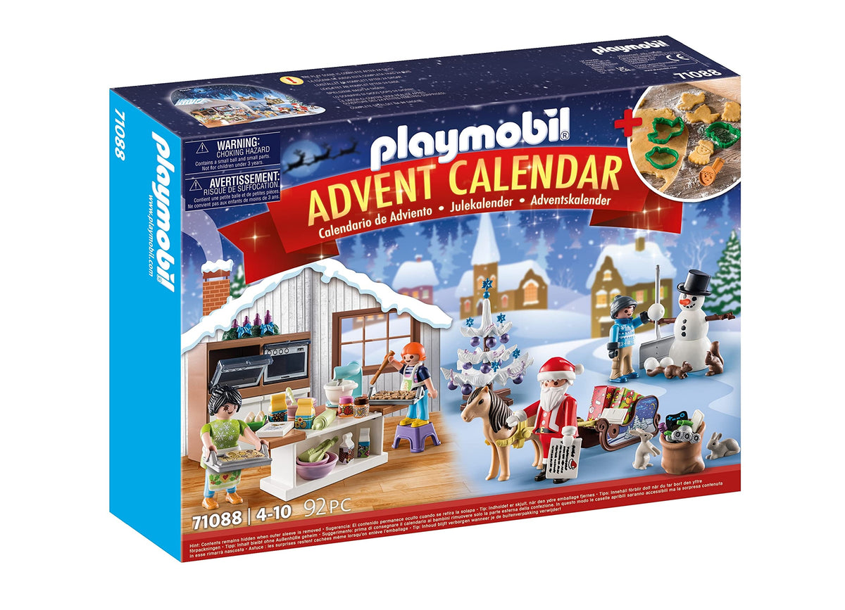 Playmobil Calendrier de l'Avent Christmas Baking - cuisine de Noël 24 surprises, double four et accessoires