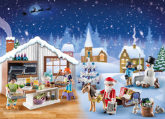 Playmobil Calendrier de l'Avent Christmas Baking - cuisine de Noël 24 surprises, double four et accessoires