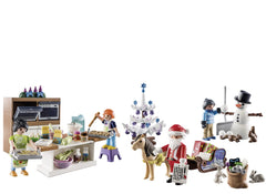 Playmobil Calendrier de l'Avent Christmas Baking - cuisine de Noël 24 surprises, double four et accessoires