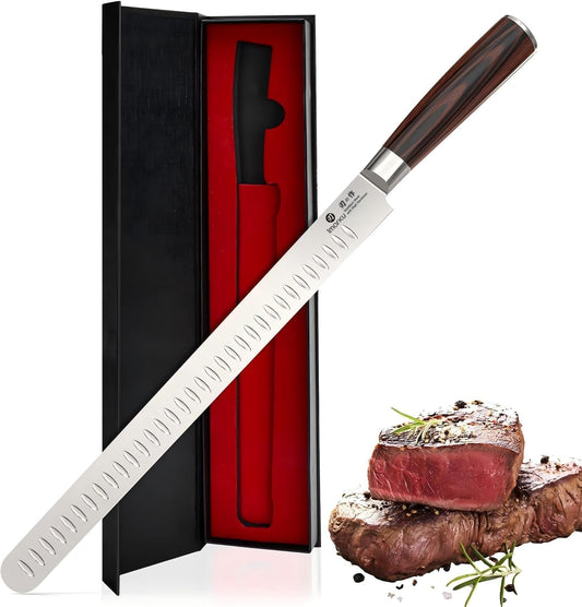 imarku vue de face du couteau Brisket pour découpes précises