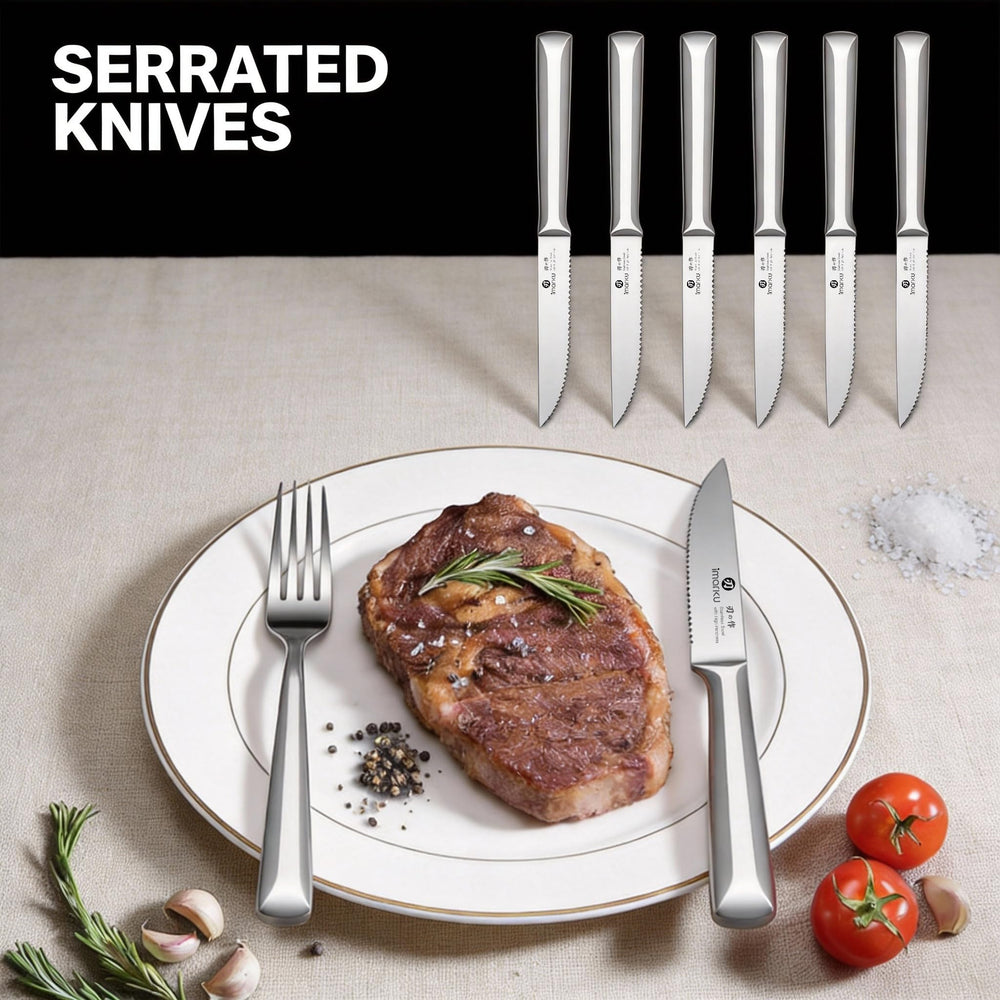 imarku couteaux à steak ensemble tranchage net pour viandes