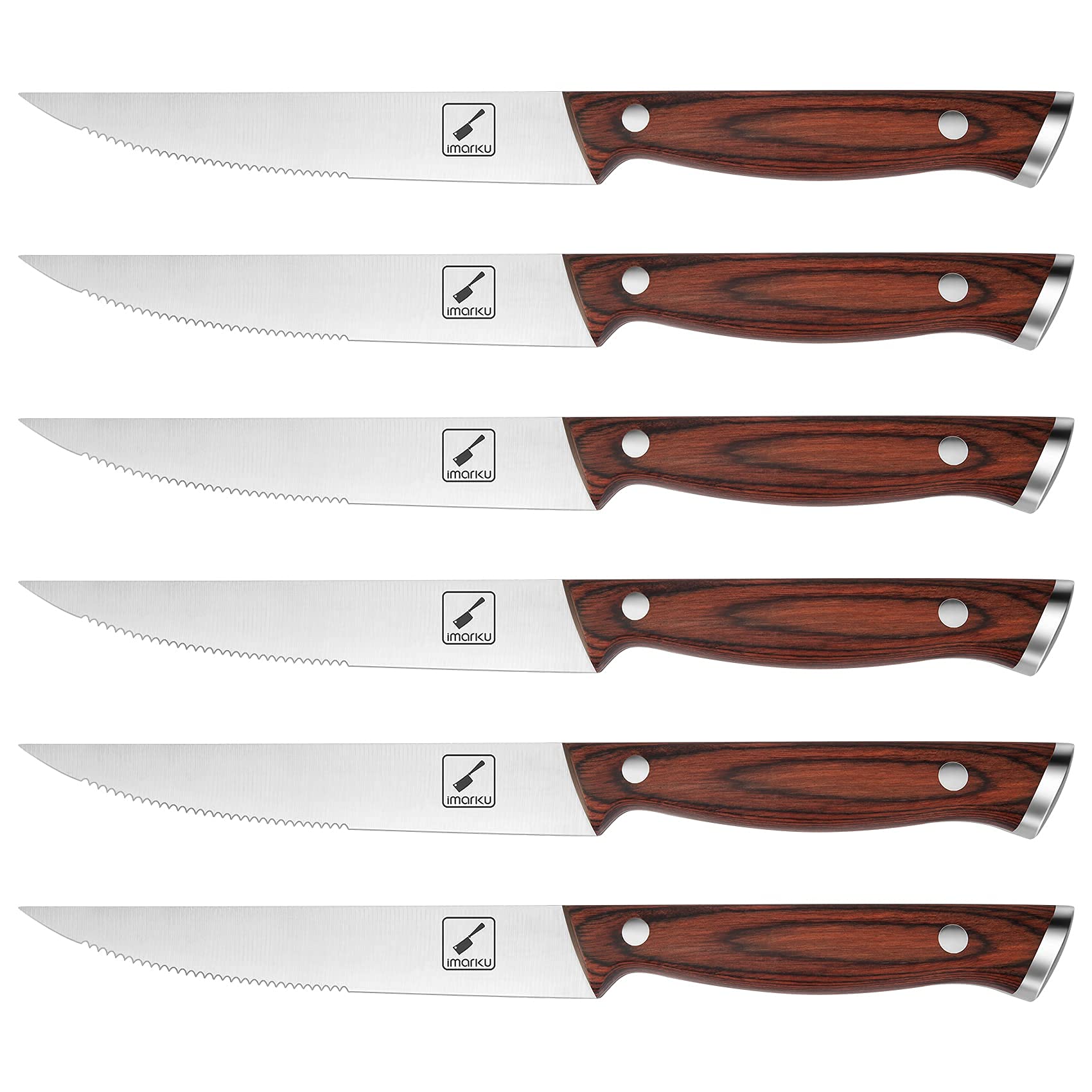 imarku coffret cadeau avec six couteaux, présentation soignée pour offrir