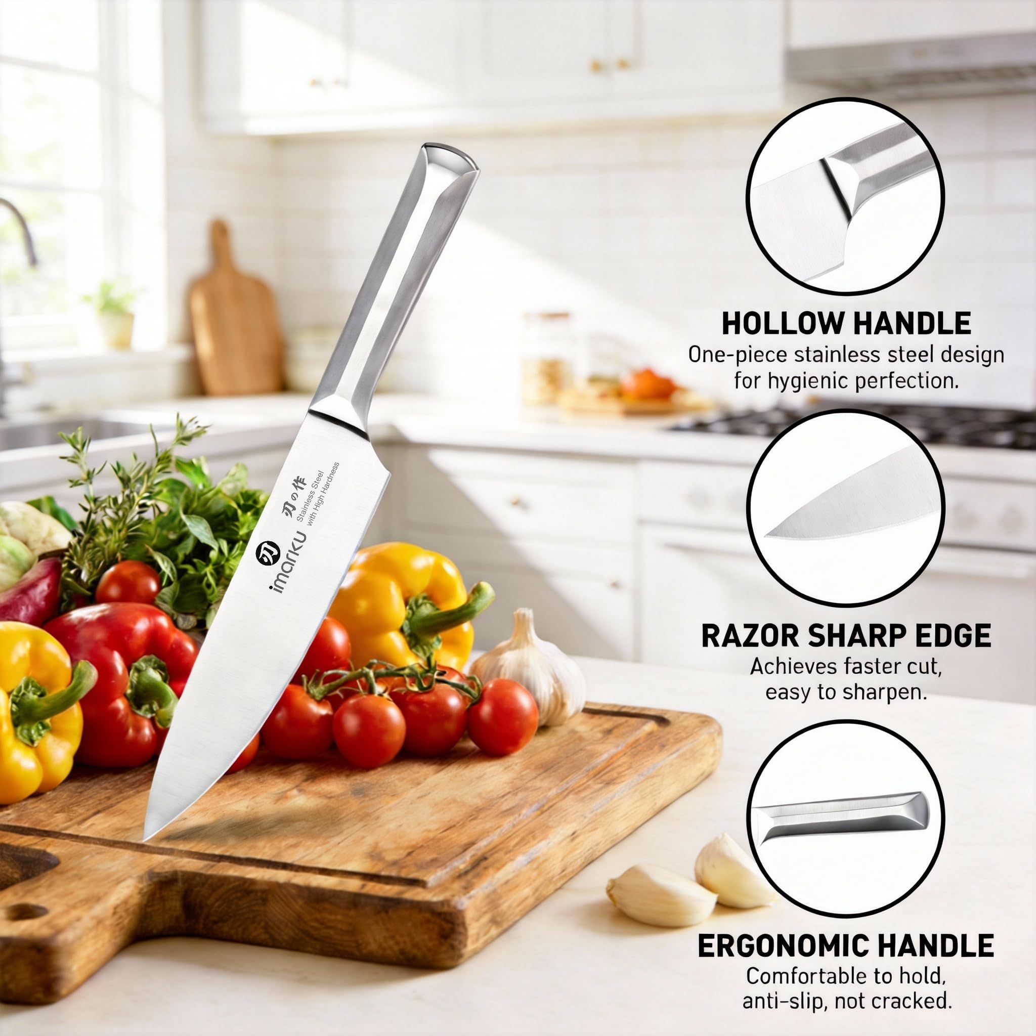 imarku ensemble en cuisine mise en situation coupe précise et contrôle
