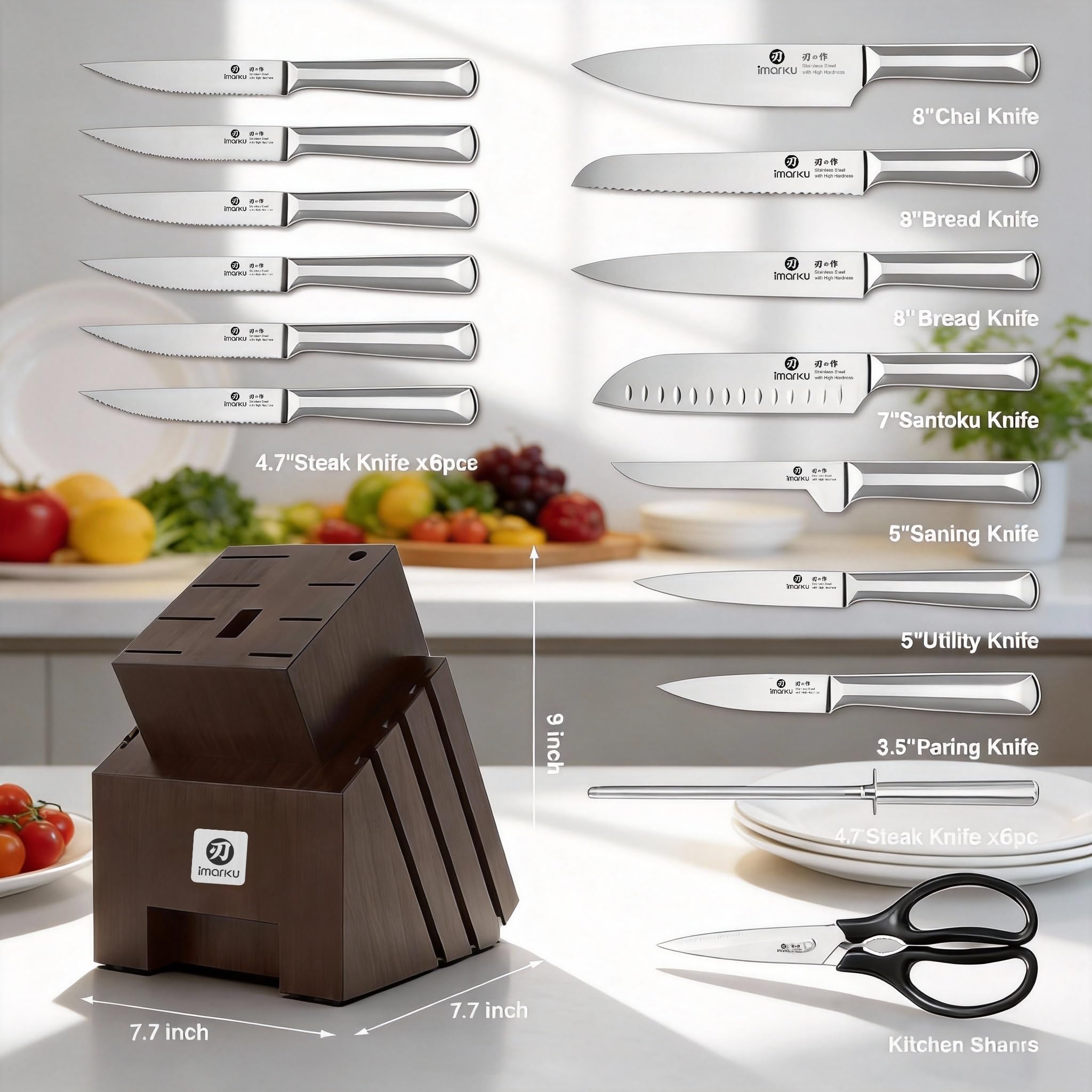 imarku finition polished miroir surface lisse réduisant adhérence aliments