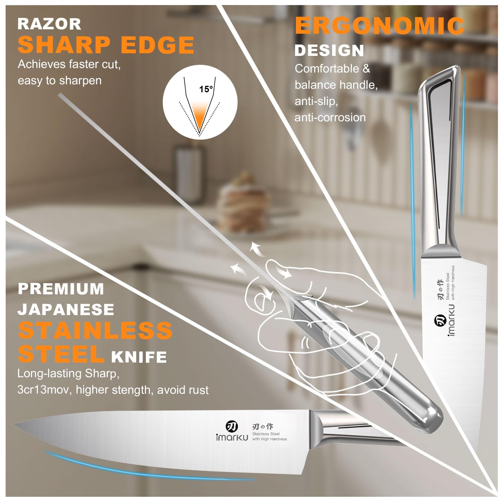 imarku poignée ergonomique antidérapante pour confort prolongé