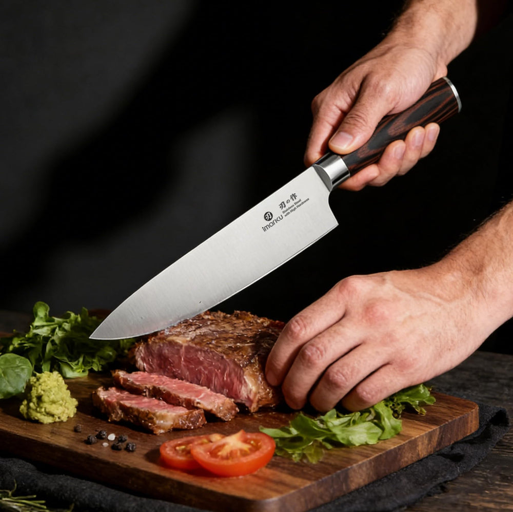 imarku nakiri vue de profil pour découpe précise des légumes