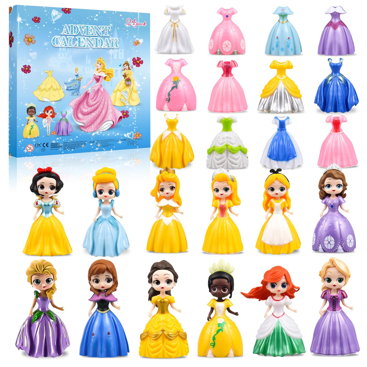 iMiibel face avant du coffret Princess montrant les 24 fenêtres, inspire l'anticipation