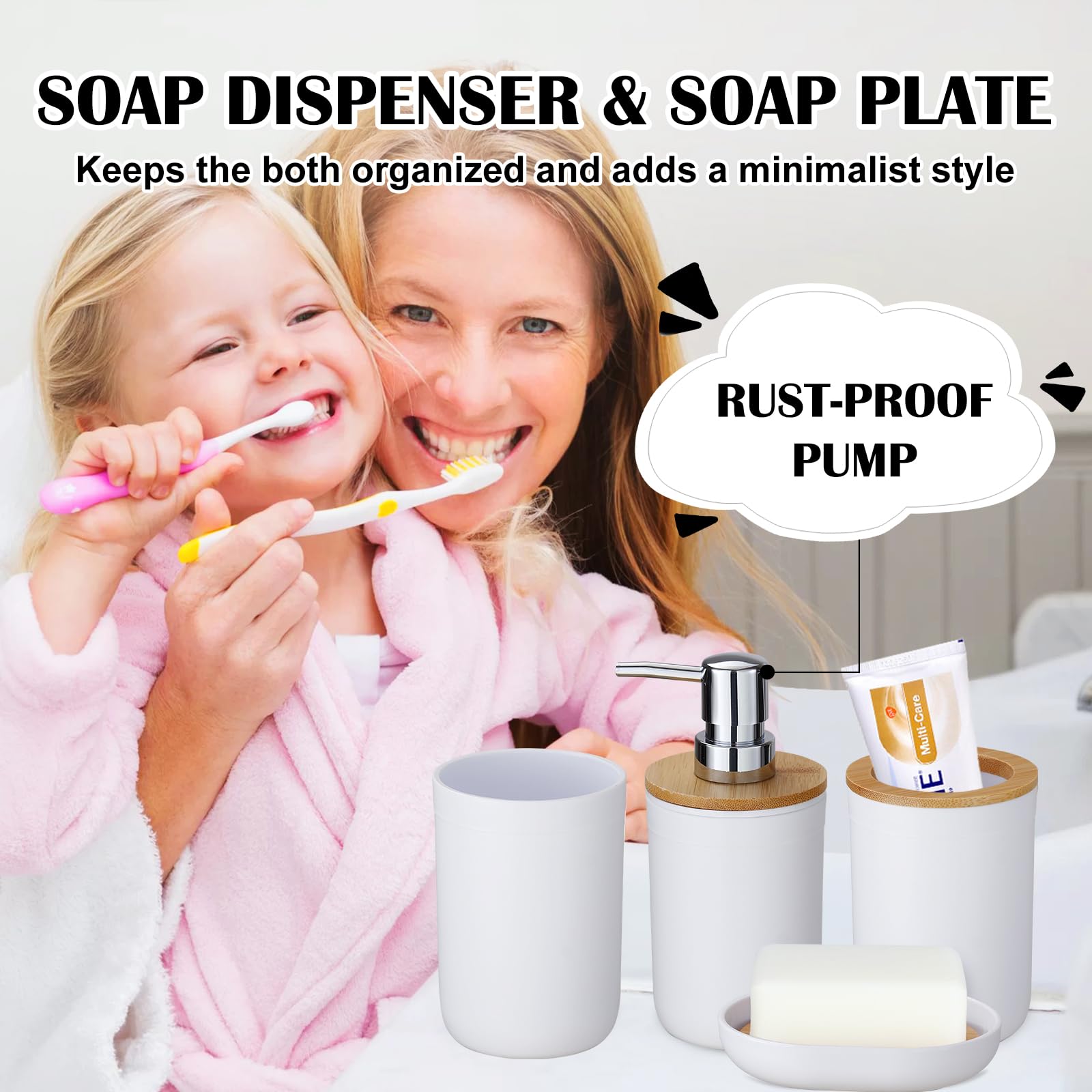 iMucci gros plan du distributeur pompe durable et pratique