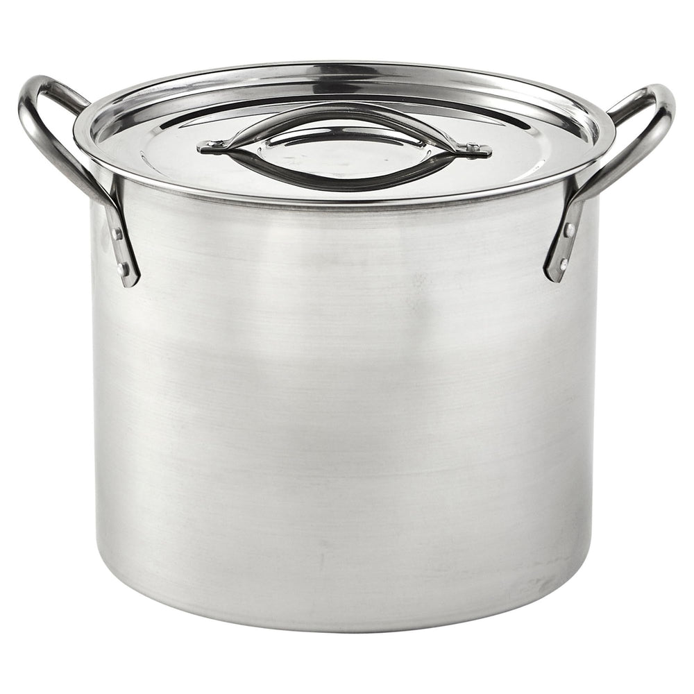 IMUSA marmite face avant 20 Qt montrant capacité et finition inox