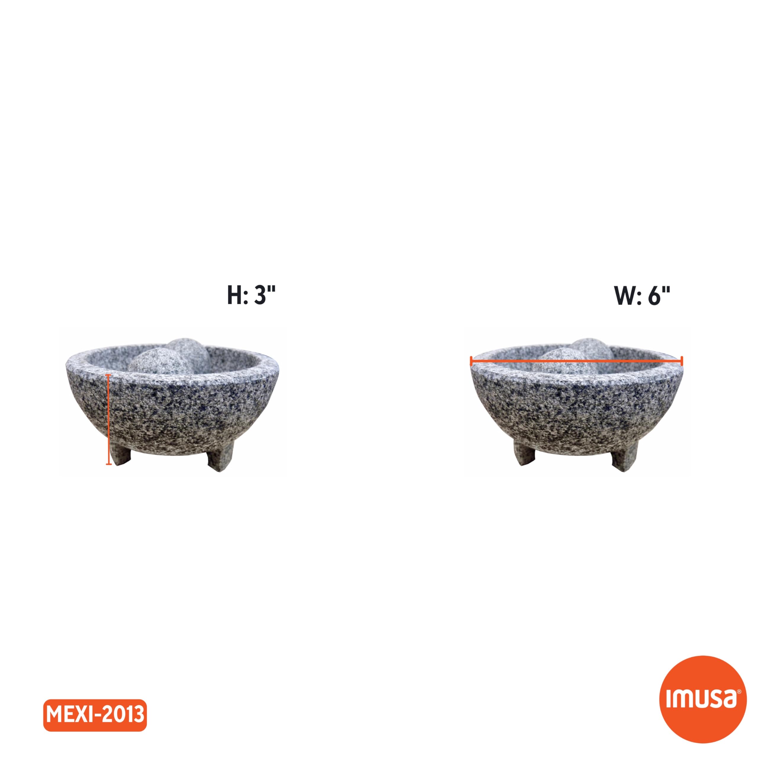 Imusa molcajete démonstration nettoyage simple rinçage et brossage rapide