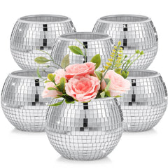 Inbagi vase disco vue de face montrant design argenté et impact décoratif
