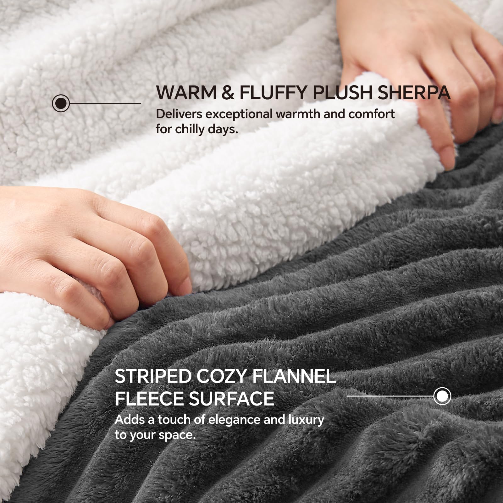 INFIIXSO plaid plié sur accoudoir illustrant rangement facile et style