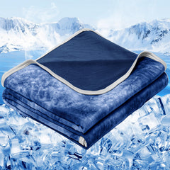 inhand couverture queen face avant navy montrant un toucher frais