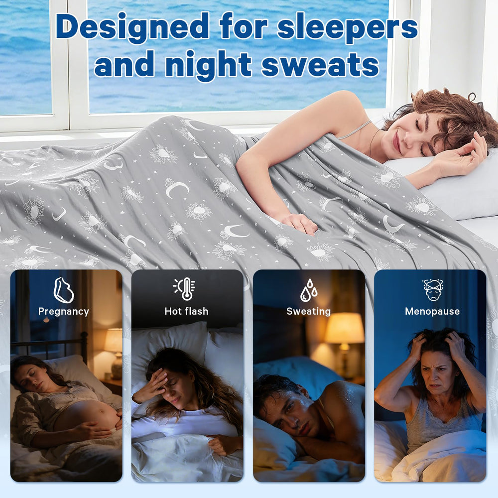 inhand sur lit queen démontrant taille 90x90 et confort pour dormeurs chauds