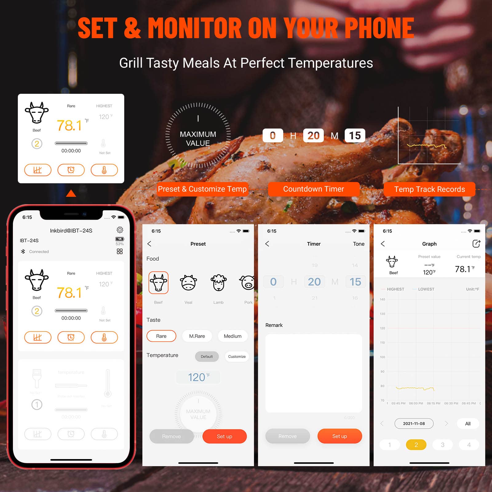 Inkbird comparaison de taille avec main montrant compacité et portabilité