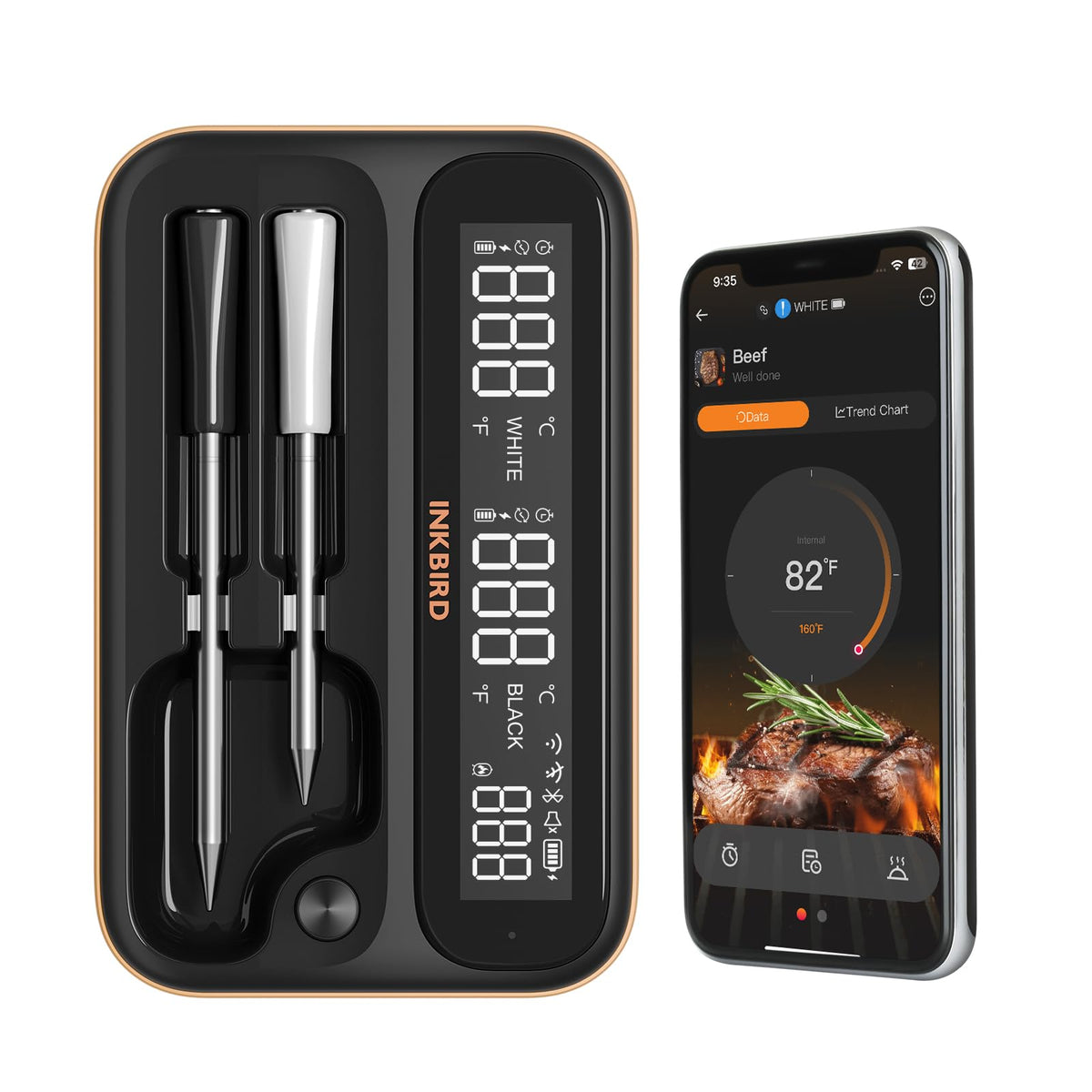Inkbird écran grand angle lisible pour lecture rapide