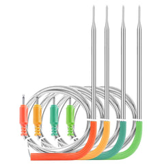 Inkbird pack IBBQ-4T avec quatre sondes colorées montré clairement
