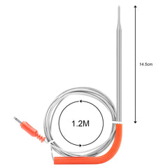 Inkbird sonde rouge gros plan en acier inoxydable montrant robustesse