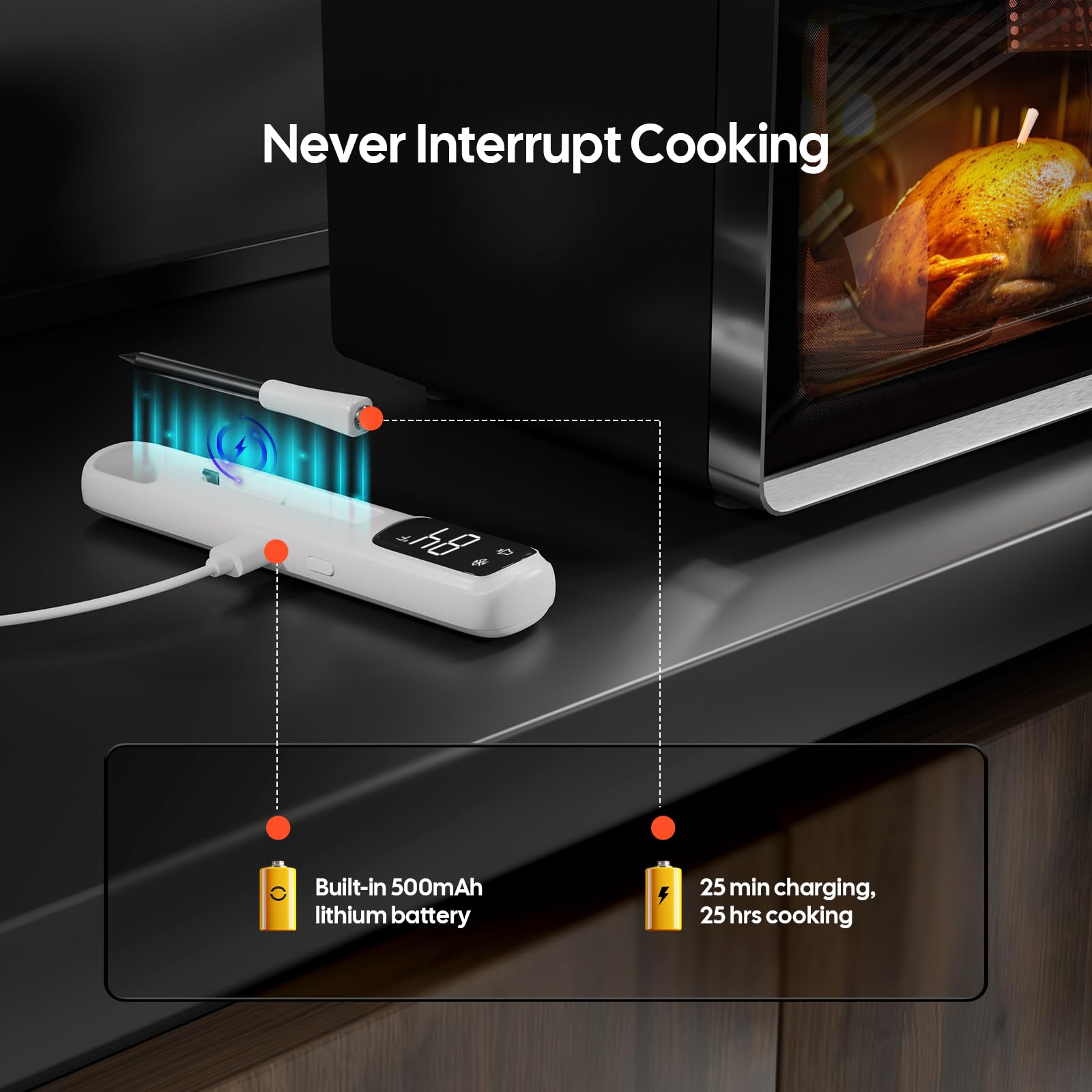 Inkbird thermomètre au-dessus d'un évier illustrant nettoyage et étanchéité