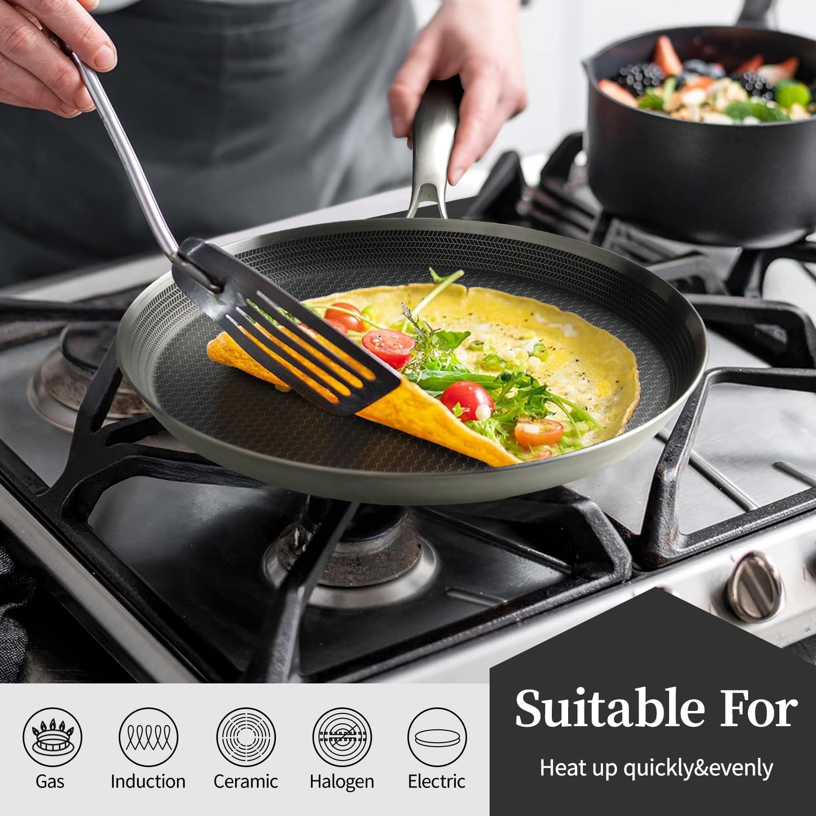 Innerwell poêle en usage cuisson crêpes, cuisson uniforme et démoulage facile